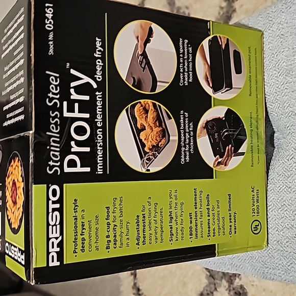 Presto Stainless Steel Pro Fry Immersion Element Deep Fryer - Picture 4 of 4